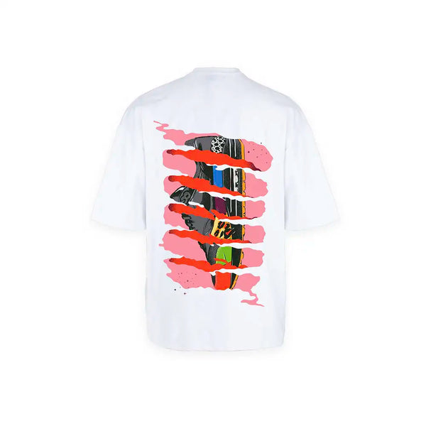 Abstract Brush Tee | تيشيرت فنّي بضربات فرشاة ملونة