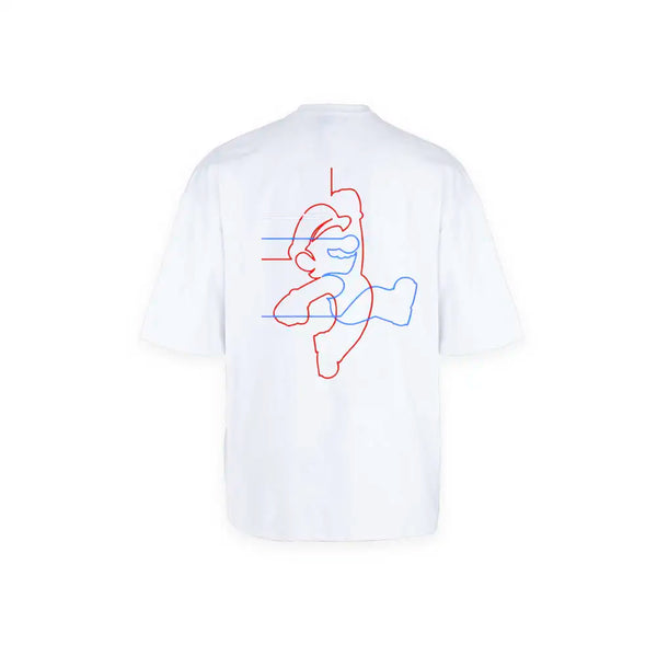 Super Mario Line Art Hoodie – هودي سوبر ماريو بخط فني من NOVUS