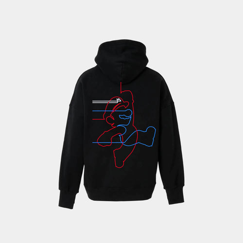 Hoodie – Neon Line Art Gamer Graphic Black | NOVUS هودي نيون جيمر أسود